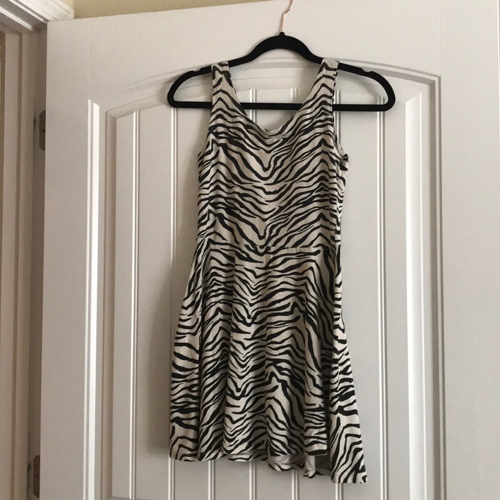 zebra striped h&m dress